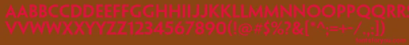 PenumbrasansstdSemibold Font – Red Fonts on Brown Background