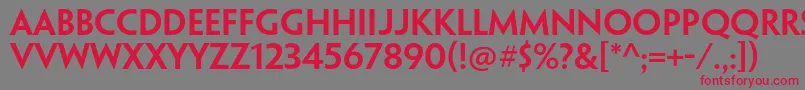 PenumbrasansstdSemibold Font – Red Fonts on Gray Background