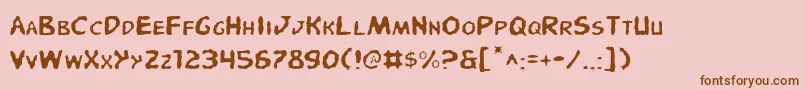 Lisätietoja Pandl-fontista Pandl-fontti – ruskeat fontit vaaleanpunaisella taustalla