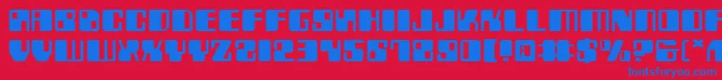 Zyv2e Font – Blue Fonts on Red Background