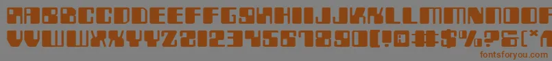 Zyv2e Font – Brown Fonts on Gray Background