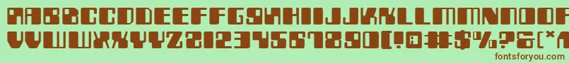 Zyv2e Font – Brown Fonts on Green Background