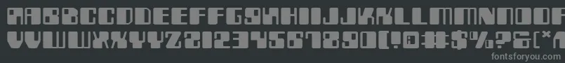 Zyv2e Font – Gray Fonts on Black Background