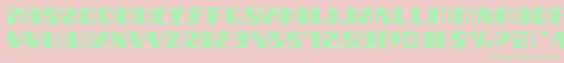 Zyv2e Font – Green Fonts on Pink Background
