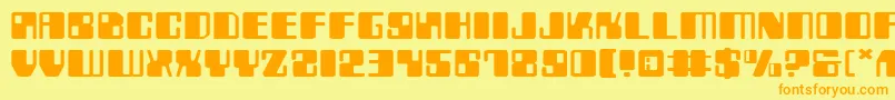 Zyv2e Font – Orange Fonts on Yellow Background