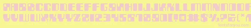 Zyv2e Font – Pink Fonts on Yellow Background