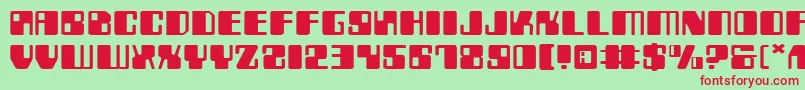 Zyv2e Font – Red Fonts on Green Background