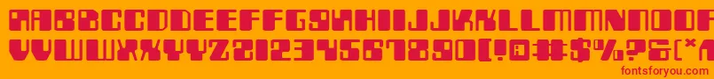 Zyv2e Font – Red Fonts on Orange Background