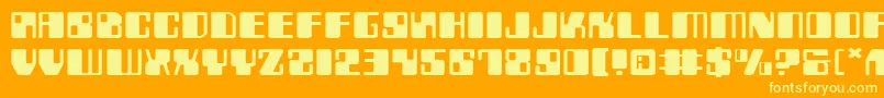 Zyv2e Font – Yellow Fonts on Orange Background