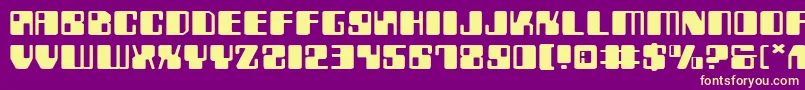 Zyv2e Font – Yellow Fonts on Purple Background