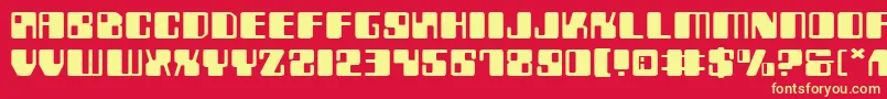 Zyv2e Font – Yellow Fonts on Red Background