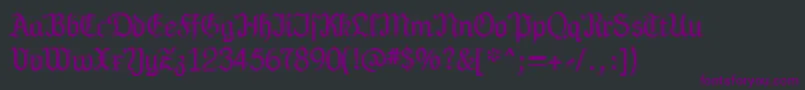 Шрифт Teutonia – фиолетовые шрифты на чёрном фоне