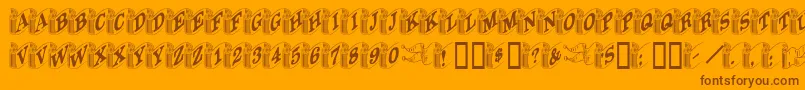 GeBanners Font – Brown Fonts on Orange Background