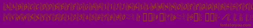 GeBanners Font – Brown Fonts on Purple Background