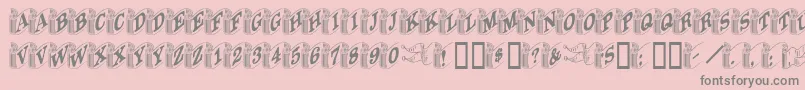 GeBanners Font – Gray Fonts on Pink Background