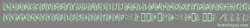 GeBanners Font – Green Fonts on Gray Background