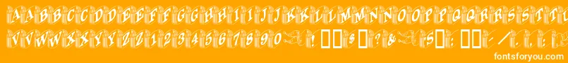 GeBanners Font – White Fonts on Orange Background