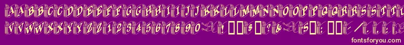 GeBanners Font – Yellow Fonts on Purple Background