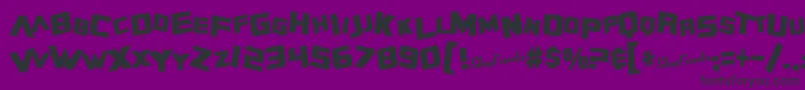 SfZeroGravityCondensedBold Font – Black Fonts on Purple Background