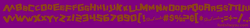 SfZeroGravityCondensedBold Font – Brown Fonts on Purple Background