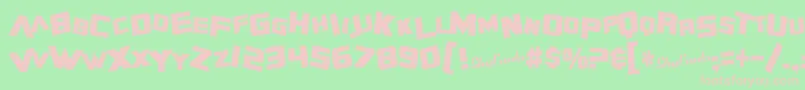 SfZeroGravityCondensedBold Font – Pink Fonts on Green Background