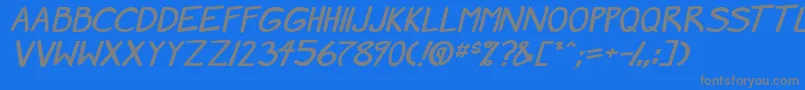 MangaSpeak2StockyBold Font – Gray Fonts on Blue Background