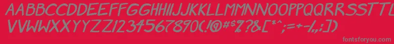 Подробнее о шрифте MangaSpeak2StockyBold Шрифт MangaSpeak2StockyBold – серые шрифты на красном фоне
