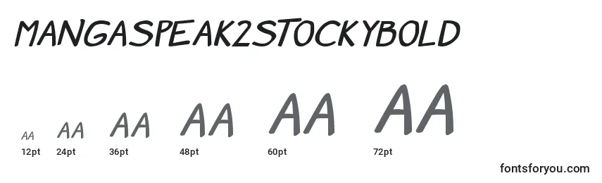 Размеры шрифта MangaSpeak2StockyBold