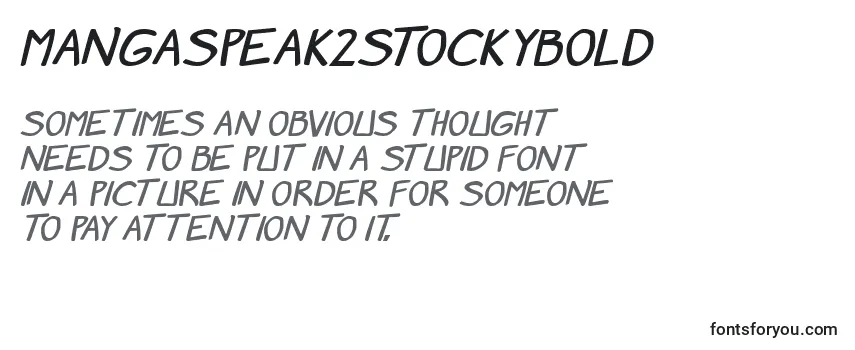 MangaSpeak2StockyBold-fontti