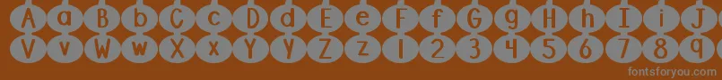 DjbLinusPumpkin Font – Gray Fonts on Brown Background