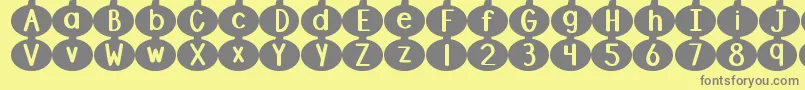 DjbLinusPumpkin Font – Gray Fonts on Yellow Background