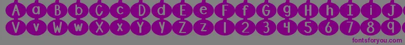 DjbLinusPumpkin-fontti – violetit fontit harmaalla taustalla