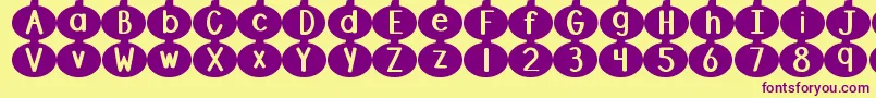 DjbLinusPumpkin Font – Purple Fonts on Yellow Background