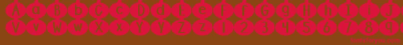 DjbLinusPumpkin Font – Red Fonts on Brown Background