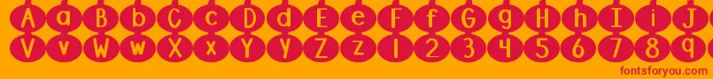 DjbLinusPumpkin Font – Red Fonts on Orange Background