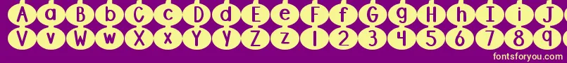 DjbLinusPumpkin Font – Yellow Fonts on Purple Background