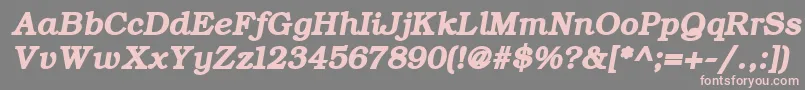 ErBukinist1251BoldItalic Font – Pink Fonts on Gray Background