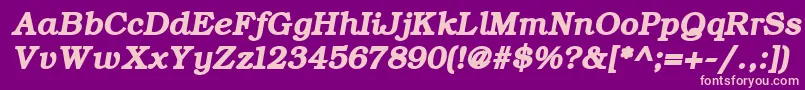 ErBukinist1251BoldItalic Font – Pink Fonts on Purple Background