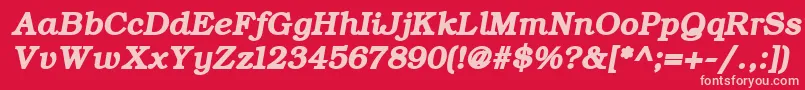 ErBukinist1251BoldItalic Font – Pink Fonts on Red Background