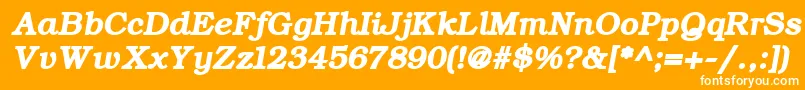 ErBukinist1251BoldItalic Font – White Fonts on Orange Background