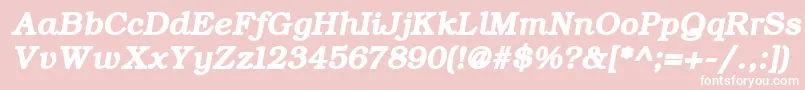 ErBukinist1251BoldItalic Font – White Fonts on Pink Background