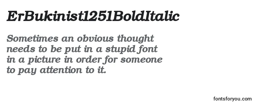 Review of the ErBukinist1251BoldItalic Font