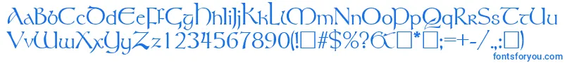 フォントRosslaireRegular – 白い背景に青い文字