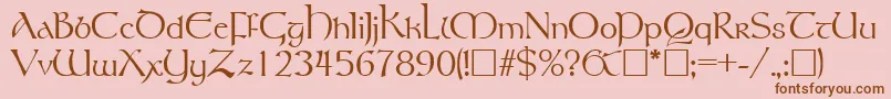 RosslaireRegular Font – Brown Fonts on Pink Background