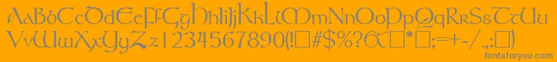 RosslaireRegular Font – Gray Fonts on Orange Background