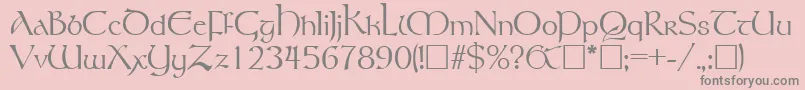 RosslaireRegular Font – Gray Fonts on Pink Background