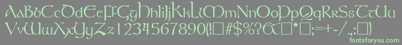 RosslaireRegular Font – Green Fonts on Gray Background