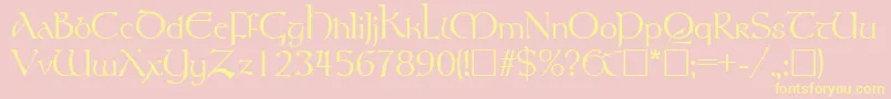 En savoir plus sur la police RosslaireRegular Police RosslaireRegular – polices jaunes sur fond rose