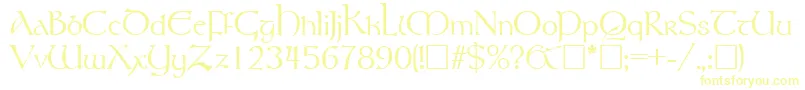 Шрифт RosslaireRegular – жёлтые шрифты на белом фоне