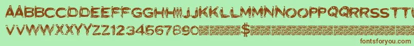 Biology Font – Brown Fonts on Green Background